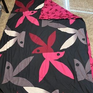 vintage playboy bunny twin duvet cover + pillow case (no filler)